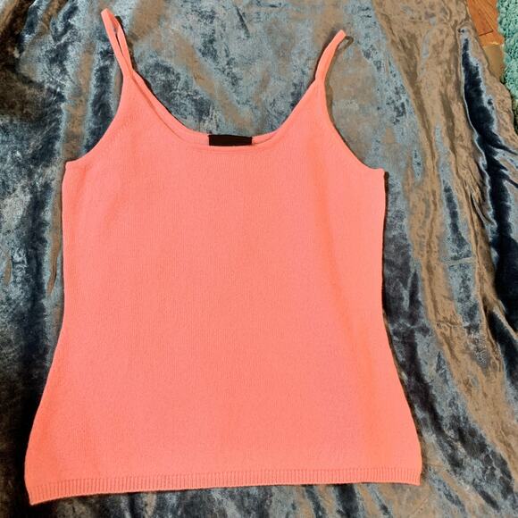 ITALIAN CASHMERE PINK CAMI CAMISOLE TANK TOP - Picture 2 of 3